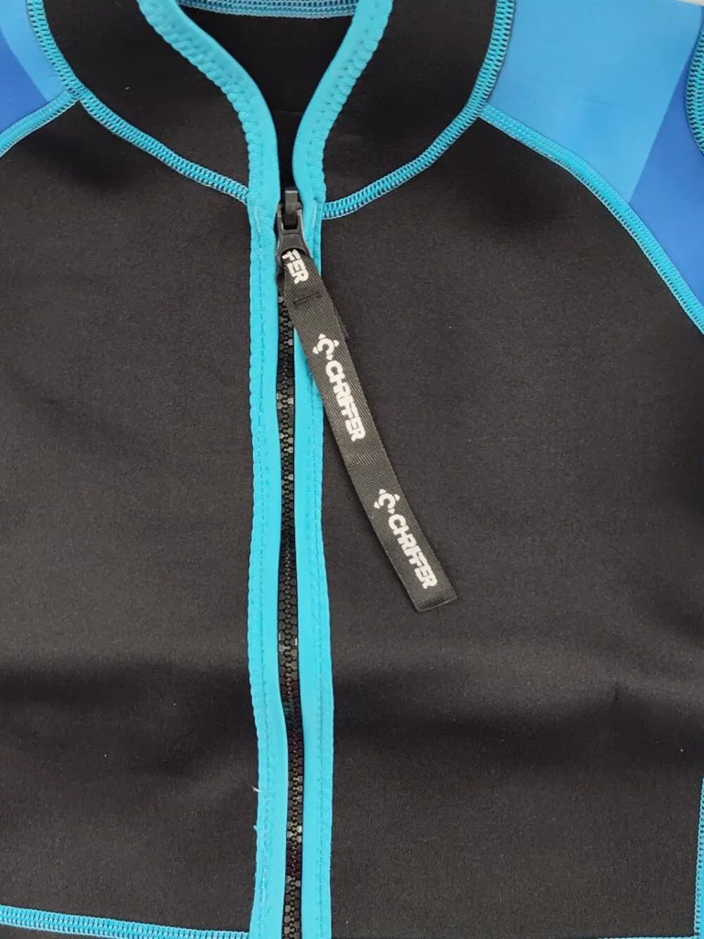 Chriffer Wetsuit Kids Black/Blue Size XL